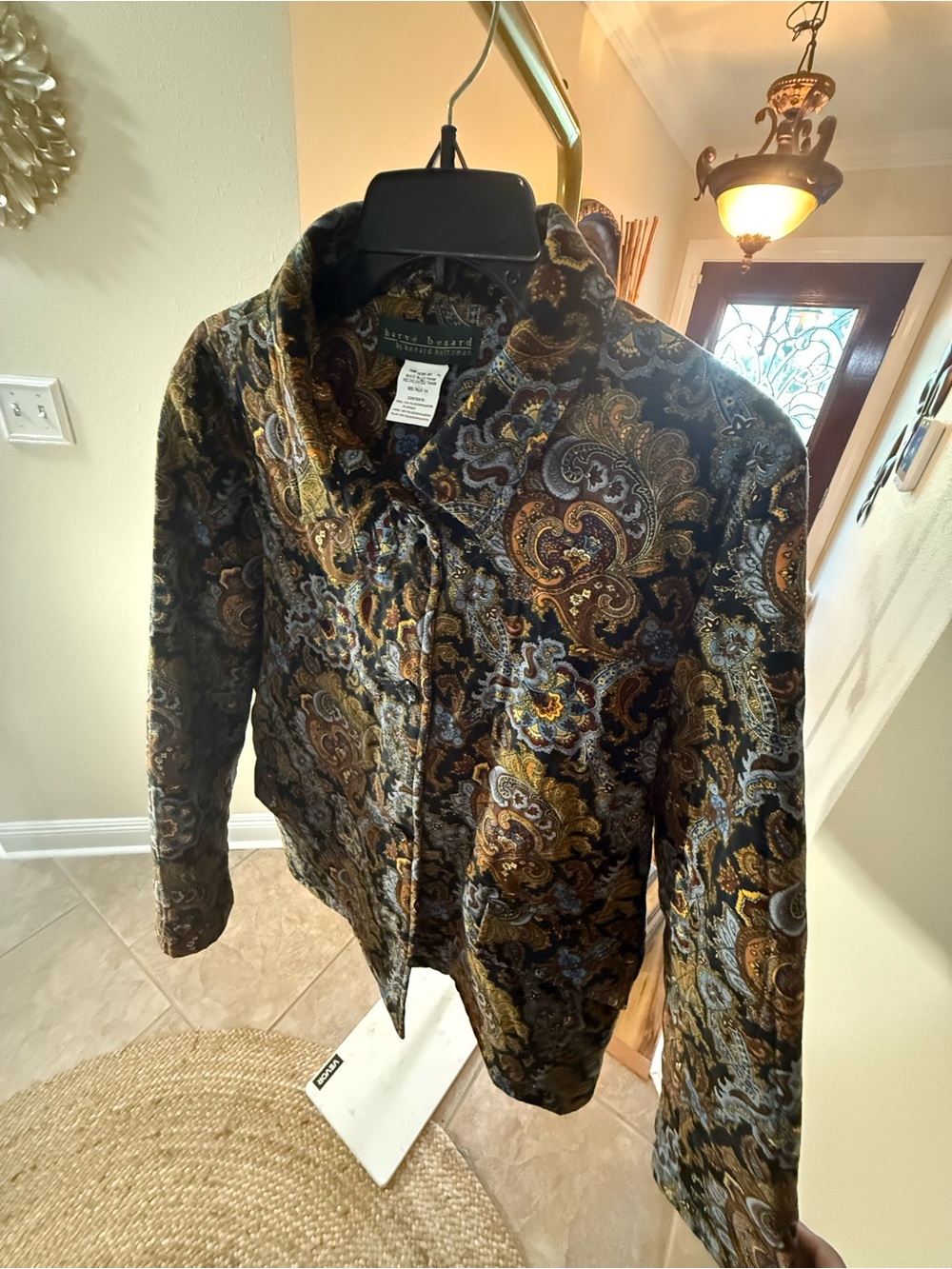 Harve Bernard Paisley print -Pattern quilted Jacket in Multicolor